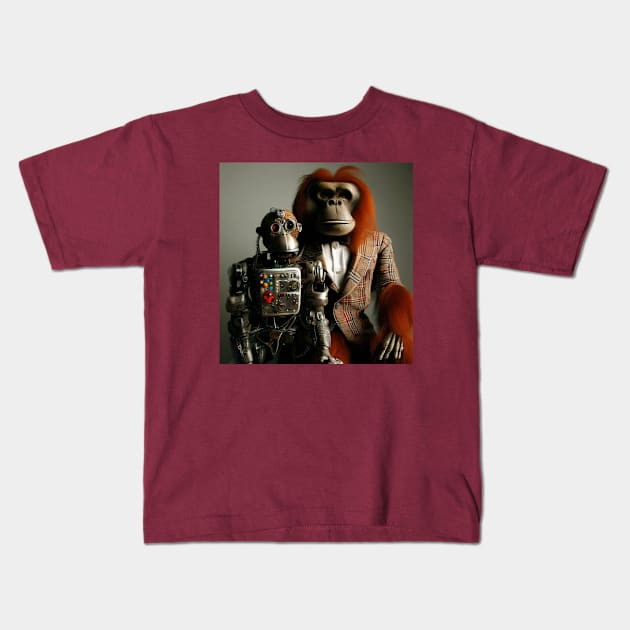 Ape-solutely Suave Kids T-Shirt by AlmostMaybeNever